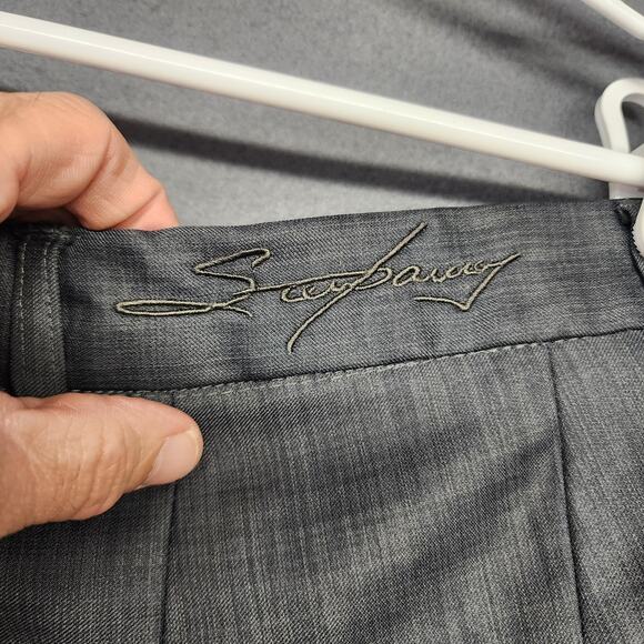 Steve Harvey Dress Pants Mens 34x28 Grey Pleated Front Tagged 36x30 - Picture 10 of 15